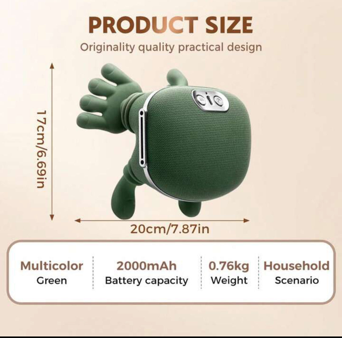 Electric Neck Massager 3D Kneading Heat Therapy for Back & Shoulders